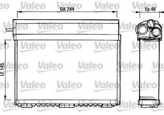 VALEO 812125 Heat Exchanger, interior heating